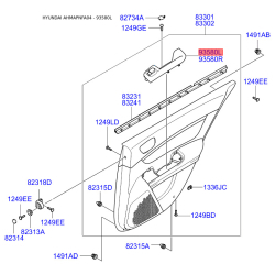 Блок кнопок стеклоподъёмника левый 93580-3K010QD Mobis