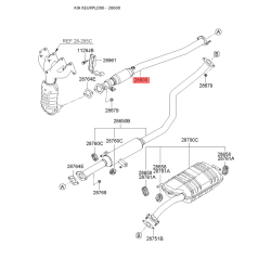 Глушитель выхлопных газов средний передний 28610-2F300 Mobis