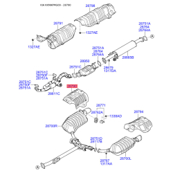 Теплозащитный экран 28793-2G000 Mobis
