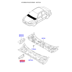 Поперечина моторного відсіку ліва верхня 66756-25300 Mobis