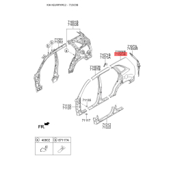 Крыло заднее (или часть боковины) левое 71503-2PC70 Mobis