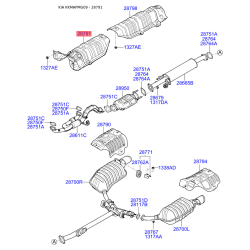Теплозащитный экран передний 28791-2G500 Mobis