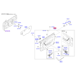 Обивка (накладка) салона левая 82301-1M1708O Mobis