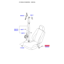 Кріплення і натяг ременя безпеки ліве 88830-2E400U7 Mobis