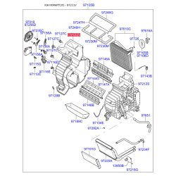 Крышка (корпус или кронштейн) отопителя левая 97134-1G000 Mobis