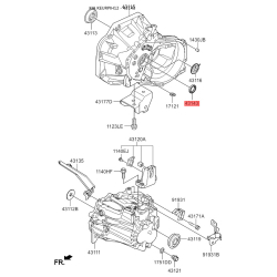 Кільце ущільнювача, ступінчаста коробка передач 43134-02501 Mobis