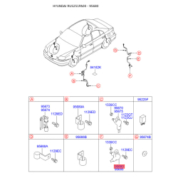 Датчик частоти обертання колеса (ABS) задній лівий 95681-25000 Mobis