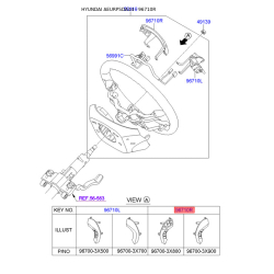 Кнопка управления автомагнитолой на руле правая 96700-3X801SA5 Mobis