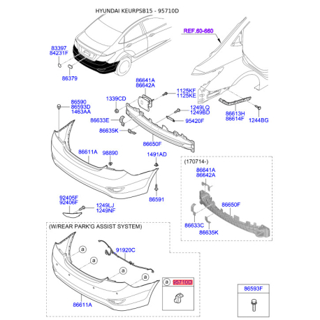 Датчик, система допомоги при паркуванні 95720-1R001PGU Mobis - 957201R001PGU - схема з каталогу 95710D, KEURPSB15 957201R001PGU