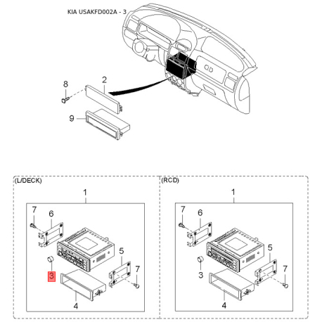 Блок кнопок стеклоподъёмника правый 93580-FD100XO Mobis - 93580FD100XO - схема с каталога 3, USAKFD002A 93580FD100XO