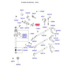 Кронштейн троса КПП 43921-3A100 Mobis