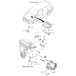 Блок кнопок стеклоподъёмника 0K2FB-66360 Mobis