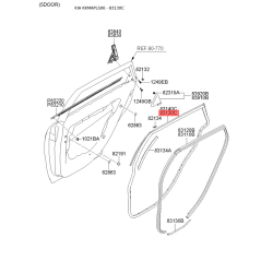 Ущільнення дверей ліве 83130-2F200 Mobis
