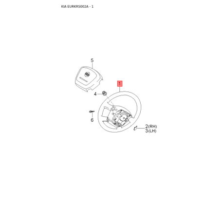 Плафон освещения багажника 0K2FB-5158044 Mobis - 0K2FB5158044 - схема с каталога 1, EURKRS002A 0K2FB5158044
