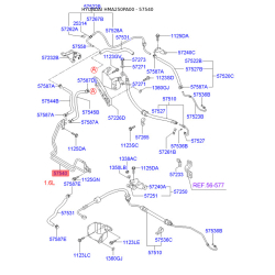 Гідравлічний шланг, кермо 57541-25000 Mobis
