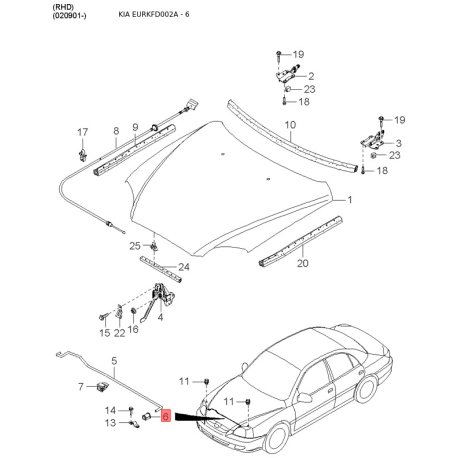 Вимикач 93730-FD000 Mobis - 93730FD000 - схема з каталогу 6, EURKFD002A 93730FD000