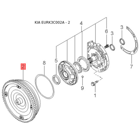 Блок керування, впорскування палива 39121-38920 Mobis - 3912138920 - схема з каталогу 2, EURK3C002A 3912138920