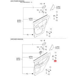 Привідний вал, роздавальна коробка лівий 0K2N5-2560X Mobis