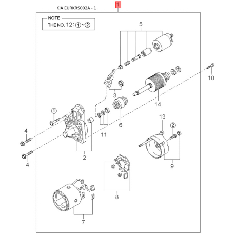 Ручка важеля перемикання передач МКПП 0K2N3-46030A Mobis - 0K2N346030A - схема з каталогу 1, EURKRS002A 0K2N346030A