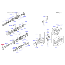 Подшипник вторичного вала передний 43225-3A040 Mobis