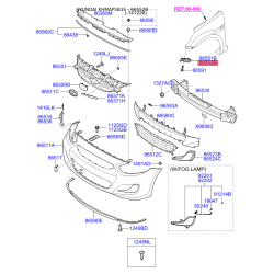 Кронштейн, буфер правий верхній 86514-1R000 Mobis