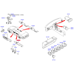Блок кнопок стеклоподъёмника левый 93580-3D111LK Mobis