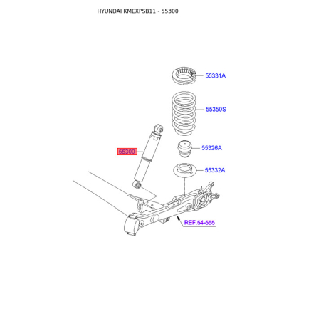 Амортизатор 55300-1R100 Mobis - 553001R100 - схема с каталога 55300, KMEXPSB11 553001R100