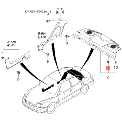 Пружина стяжная верхняя колодок стояночного тормоза MB310-16515 Mobis