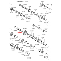 Вал вторинний МКПП 43215-24352 Mobis