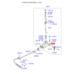 Кнопка ручки рычага переключения передач в салоне 43722-2B000 Mobis
