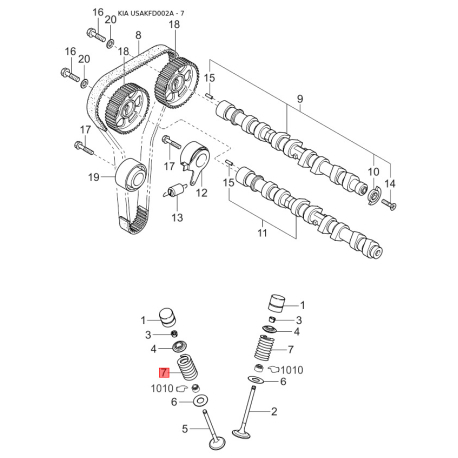 Диск K9965-G75540 Mobis - K9965G75540 - схема з каталогу 7, USAKFD002A K9965G75540
