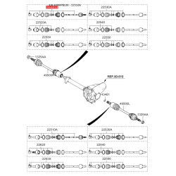 Шарнірний комплект приводного вала 49591-3E001 Mobis