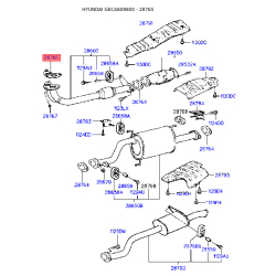 Прокладка трубы выхлопного газа 28765-28020 Mobis