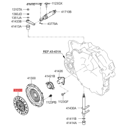 Диск сцепления 41100-39310 Mobis