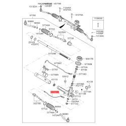 Гідравлічний шланг, кермо праве 57780-1G000 Mobis