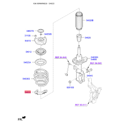 Прокладка передней пружины нижняя 54633-C1000 Mobis