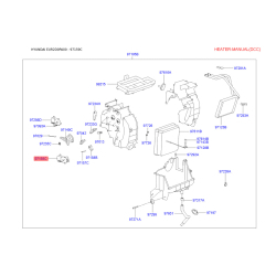 Крышка (корпус или кронштейн) отопителя 97159-2D205 Mobis