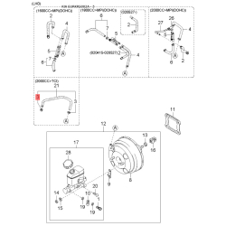 Трос, крышка бака 0K2AJ-56860 Mobis