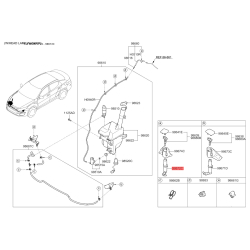 Адаптер, водяной насос омывателя правый 98672-2T500 Mobis