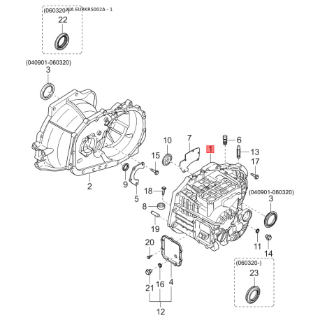 Молдинг крыши правый 0K2FA-509H0 Mobis - 0K2FA509H0 - схема с каталога 1, EURKRS002A 0K2FA509H0