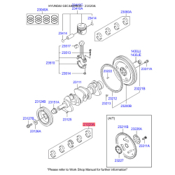 Вкладыши коренные 21020-32982 Mobis