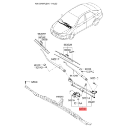 Двигун склоочисника 98100-2F000 Mobis