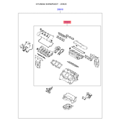 Прокладки на головку циліндрів комплект верхня 20920-37D00A Mobis