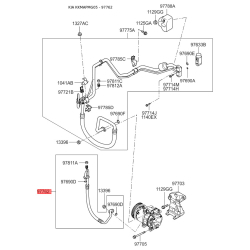 Трубопровід високого/низкого тиску, кондиціонер 97762-2G101 Mobis