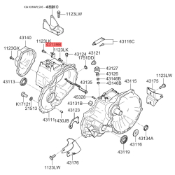 Кронштейн проводки (жгут, коса) 43139-28500 Mobis