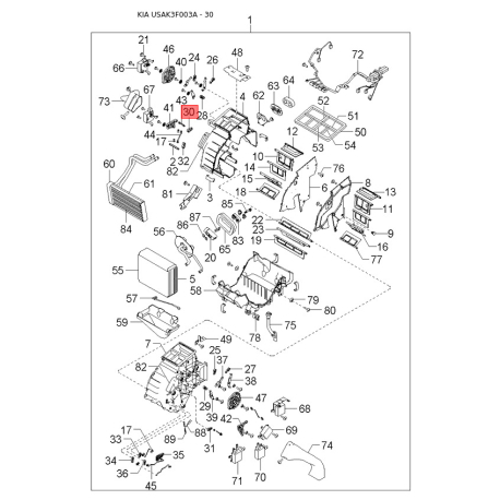 Кільце ущільнювальне паливної системи 31115-38000 Mobis - 3111538000 - схема з каталогу 30, USAK3F003A 3111538000