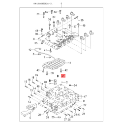 Крепление (подушка, амортизатор, болт) рамы нижнее 84185-3E000 Mobis