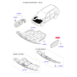 Захист двигуна / піддон двигуна лівий 29130-2B150 Mobis