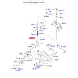 Рычаг переключения передач в салоне АКПП 46710-2D200 Mobis