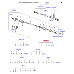 Дампер кит левый 49504-2CJ00 Mobis